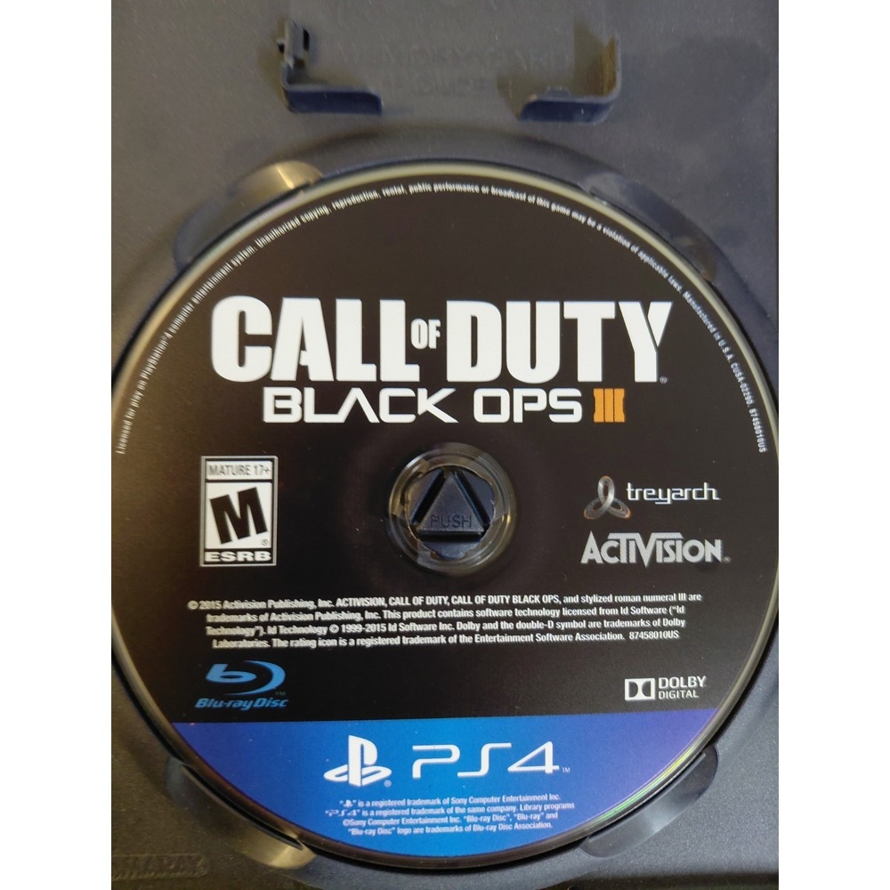 Call of Duty Black Ops III PS4 Complete Game Tested Works With Black Case